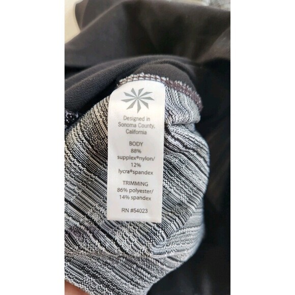 Athleta Crest Colorblock Tight Women’s Sz XS Black Gray White - Picture 4 of 6
